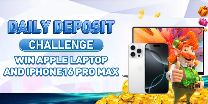 daily deposit challenge and chance to win apple laptop & i phone16 at ma777 ph casino!