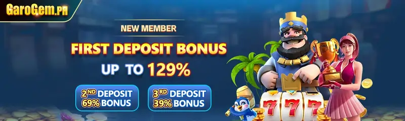 first deposit bonus up to P129% at garogem ph!