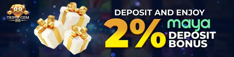 deposit & enjoy 2% bonus at triple gem casino!