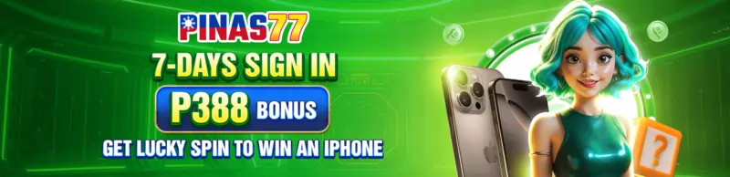 pinas77 sign in bonus up to 388 and spin to win an iphone now!