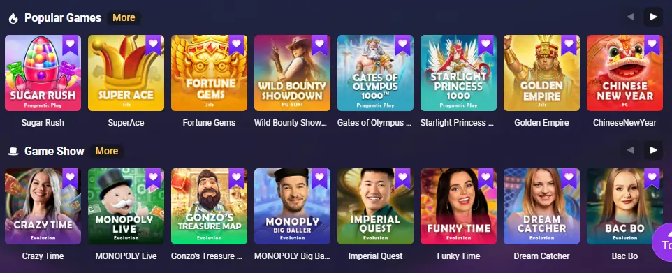 bigwin popular games