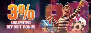 3% unlimited deposit at Wplay88 casino!